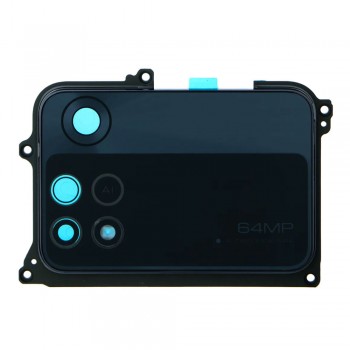 Скло камери для Xiaomi Poco M4 Pro в рамці (Black)