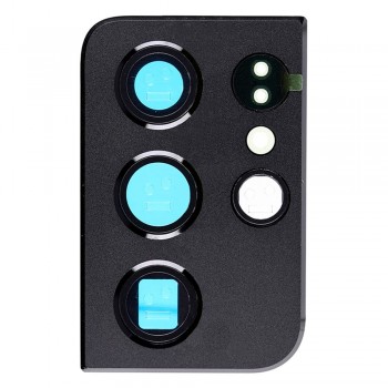 Скло камери для Samsung G998 Galaxy S21 Ultra 5G в рамці (Phantom black) (Original)