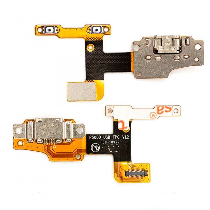 Шлейф Lenovo YT3-X50 Yoga Tablet 3 с разъемом зарядки и кнопкой регулировки громкости