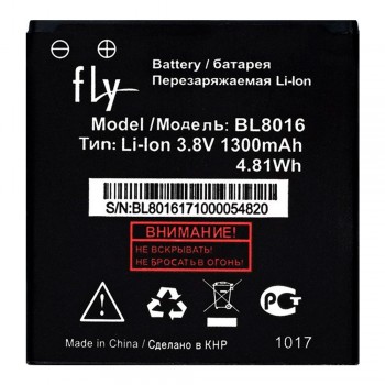 Акумулятор Fly BL8016 для Fly FS408 Stratus 8 (1300 mAh)