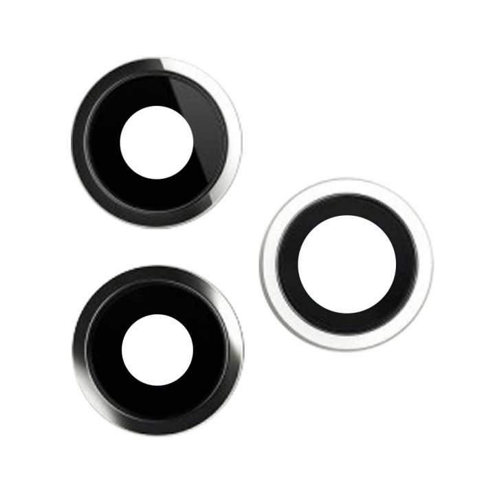 Скло камери для iPhone 11 Pro Max в рамці (Silver)