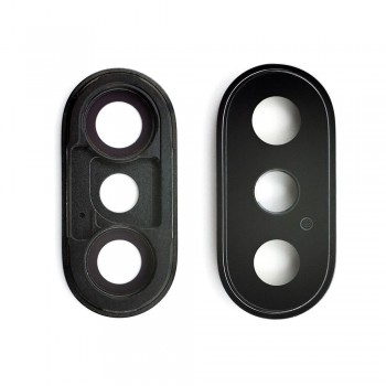 Скло камери для iPhone Xs в рамці (Space grey) (Original)