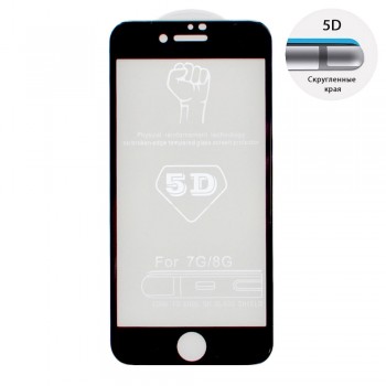 Захисне скло 5D Full Glue для Apple iPhone 7 / 8 (Black)