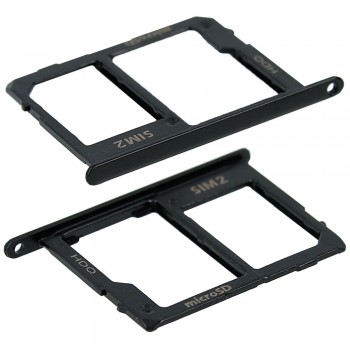 Тримач SIM-карти та MicroSD для Samsung A605 Galaxy A6 Plus (2018) (Black)