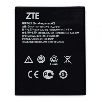Акумулятор ZTE Li3818T43P3H665344 для ZTE Blade GF3 (1850 mAh)