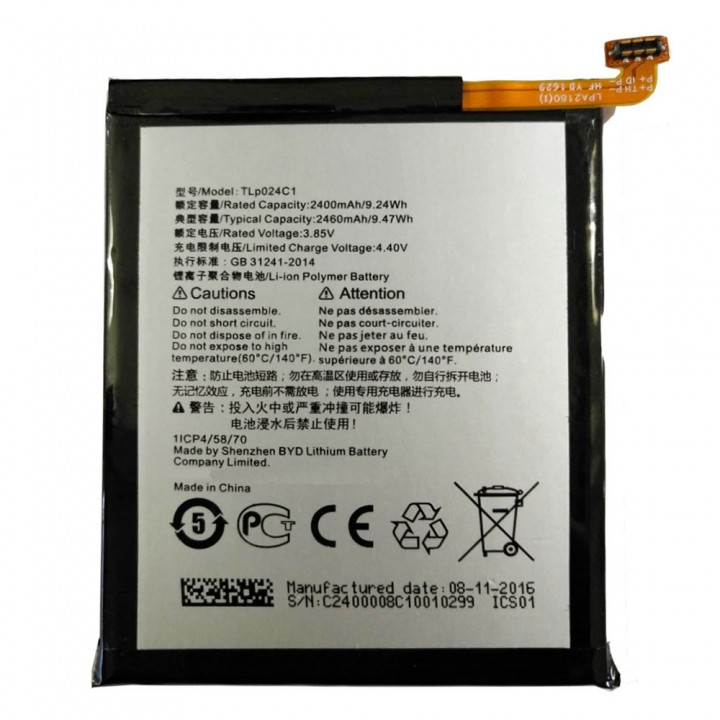 Акумулятор Alcatel TLp024C1 / TLP024CJ / TLP024CC (2400 mAh)