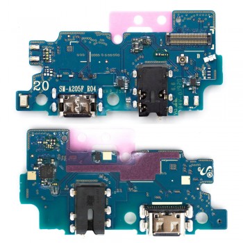 Нижня плата для Samsung A205F Galaxy A20 з роз’ємом зарядки та мікрофоном (Original)