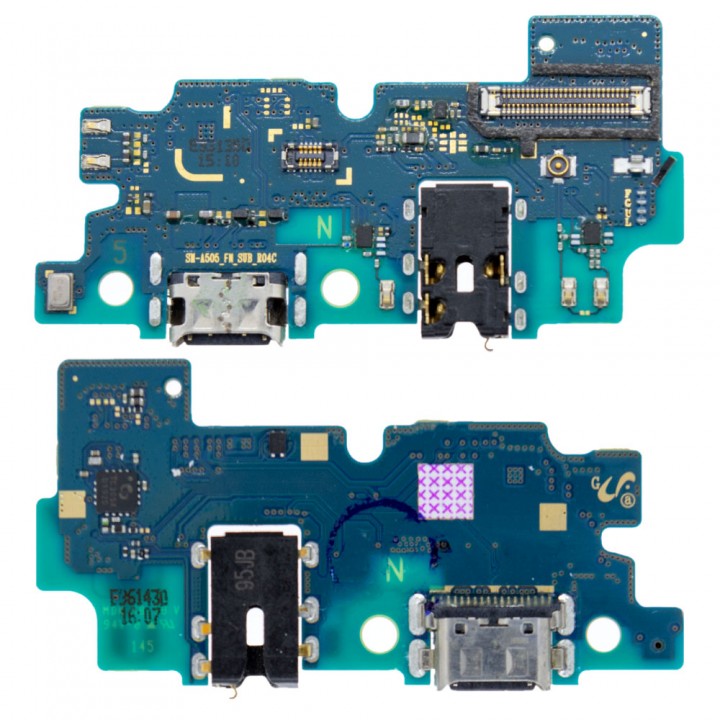 Нижня плата для Samsung A505F Galaxy A50 з роз’ємом зарядки та мікрофоном (Original)