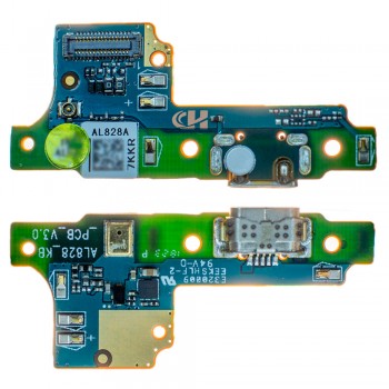 Нижняя плата для Huawei Y5 (2017) с разъемом зарядки и микрофоном (Original)