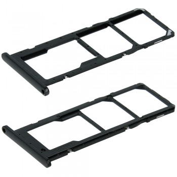 Тримач SIM-карти та MicroSD для Samsung A025 Galaxy A02s (2021) (Black)