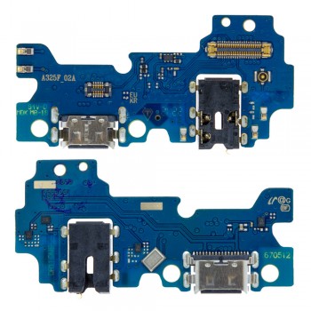 Нижня плата для Samsung A325F Galaxy A32 (4G) з роз’ємом зарядки та мікрофоном