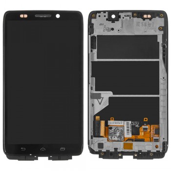 Дисплей для Motorola XT1080 Droid Ultra з тачскріном і рамкою (Black)