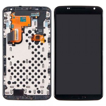 Дисплей для Motorola XT1100 Nexus 6 з тачскріном і рамкою (Black)