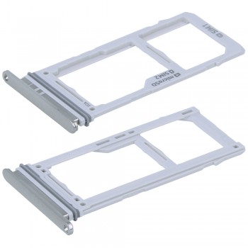 Тримач SIM-карти та MicroSD для Samsung G975 Galaxy S10 Plus (Prism white) Dual Sim