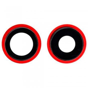 Скло камери для iPhone 12 mini в рамці (Red) (Original)