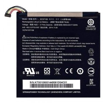 Акумулятор Acer 30107108 для Acer Iconia A1-840-131U / A1-840 / W1-810 (4600 mAh)