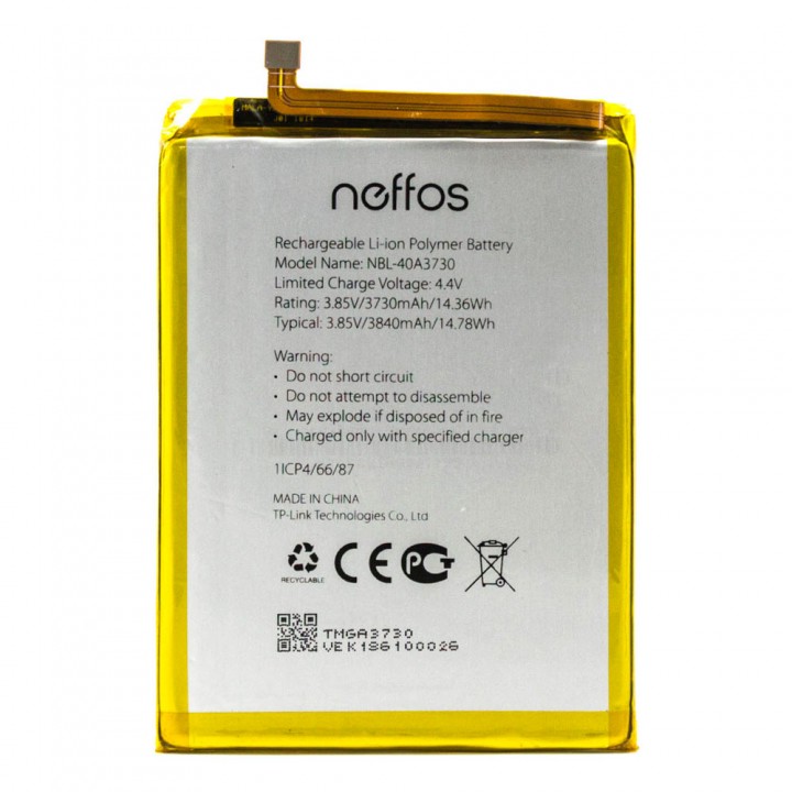 Акумулятор TP-Link Neffos NBL-40A3730 для TP-Link Neffos С9 TP707A24UA (3840 mAh)