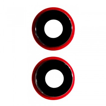 Скло камери для iPhone 11 в рамці (Red)