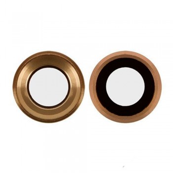 Скло камери для iPhone 6s в рамці (Gold)