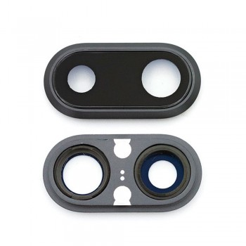 Скло камери для iPhone 8 Plus в рамці (Black)