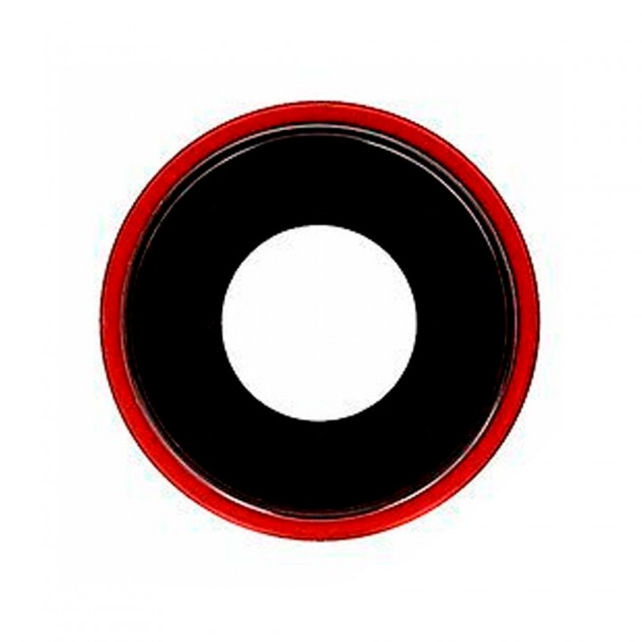 Стекло камеры для iPhone Xr в рамке (Red)