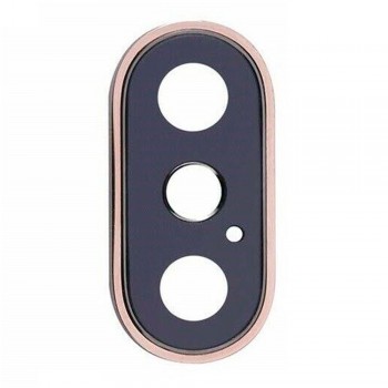 Скло камери для iPhone Xs в рамці (Gold)