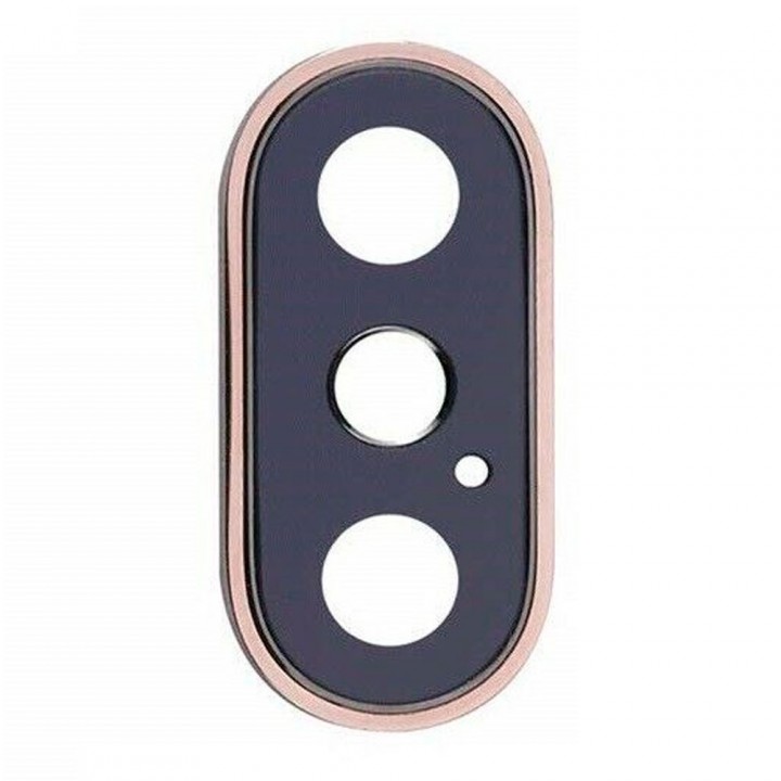 Скло камери для iPhone Xs в рамці (Gold)