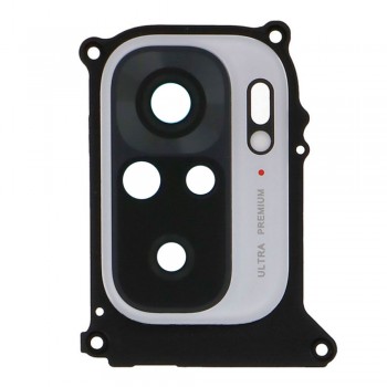 Скло камери для Xiaomi Redmi Note 10 в рамці (White) (Original)