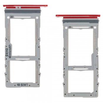 Тримач SIM-карти та MicroSD для Samsung G980 Galaxy S20 (Aura red) Dual Sim