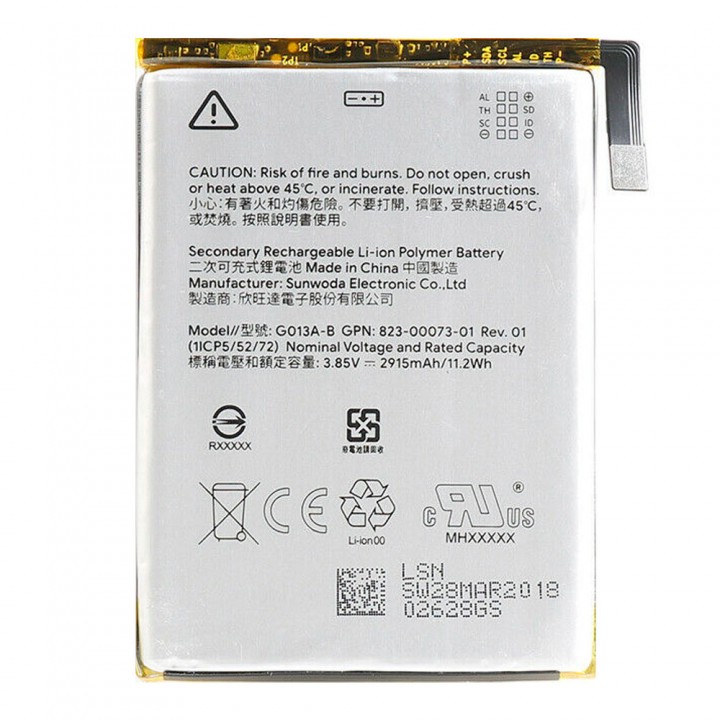 Акумулятор Google G013A-B для Google Pixel 3 (2915 mAh)