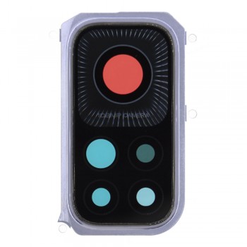 Скло камери для Xiaomi Mi 10T Pro в рамці (Silver) (Original)