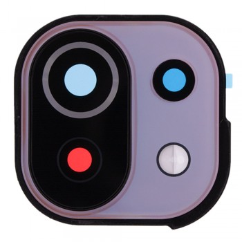 Скло камери для Xiaomi Mi 11 Lite 5G в рамці (Pink) (Original)