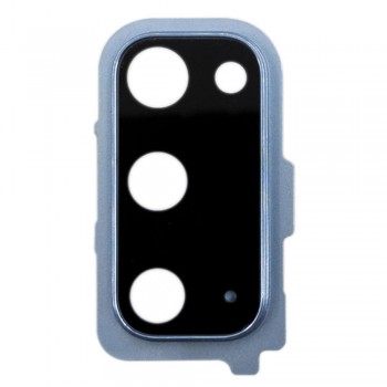 Стекло камеры для Samsung G980 Galaxy S20 в рамке (Cloud blue) (Original)