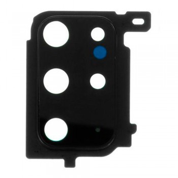 Стекло камеры для Samsung G985 Galaxy S20 Plus в рамке (Cosmic black) (Original)