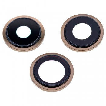 Скло камери для iPhone 13 Pro в рамці (Gold) (Original)