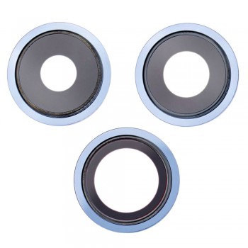 Скло камери для iPhone 13 Pro Max в рамці (Sierra blue) (Original)