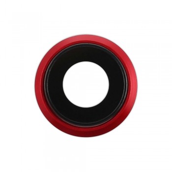 Скло камери для iPhone SE (2020) в рамці (Red)