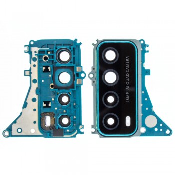 Скло камери для Huawei P Smart (2021) в рамці (Green) (Original)