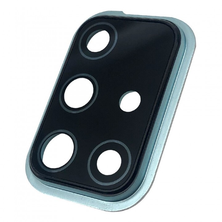 Стекло камеры для Samsung A715 Galaxy A71 (2020) в рамке (Blue)