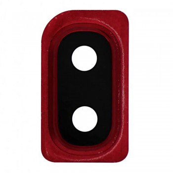 Скло камери для Samsung A105 Galaxy A10 (2019) в рамці (Red)