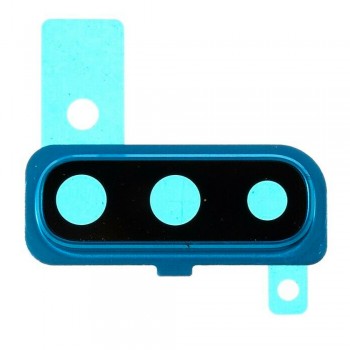 Стекло камеры для Samsung A505 Galaxy A50 (2019) в рамке (Blue)