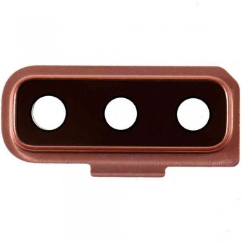 Скло камери для Samsung A750 Galaxy A7 (2018) в рамці (Gold)